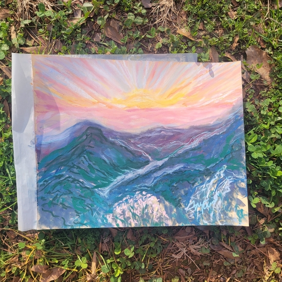 "Amazing Grace"Soft Pastel on Pastel Paper Original FRAMED Artwork 14 X 16 - Picture 2 of 10